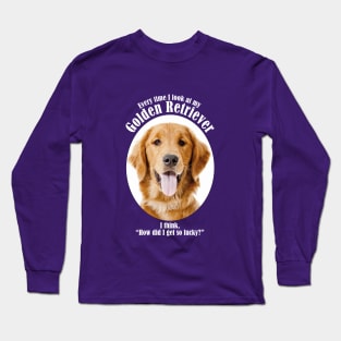 Lucky Golden Retriever Long Sleeve T-Shirt